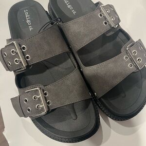 Grey sandals